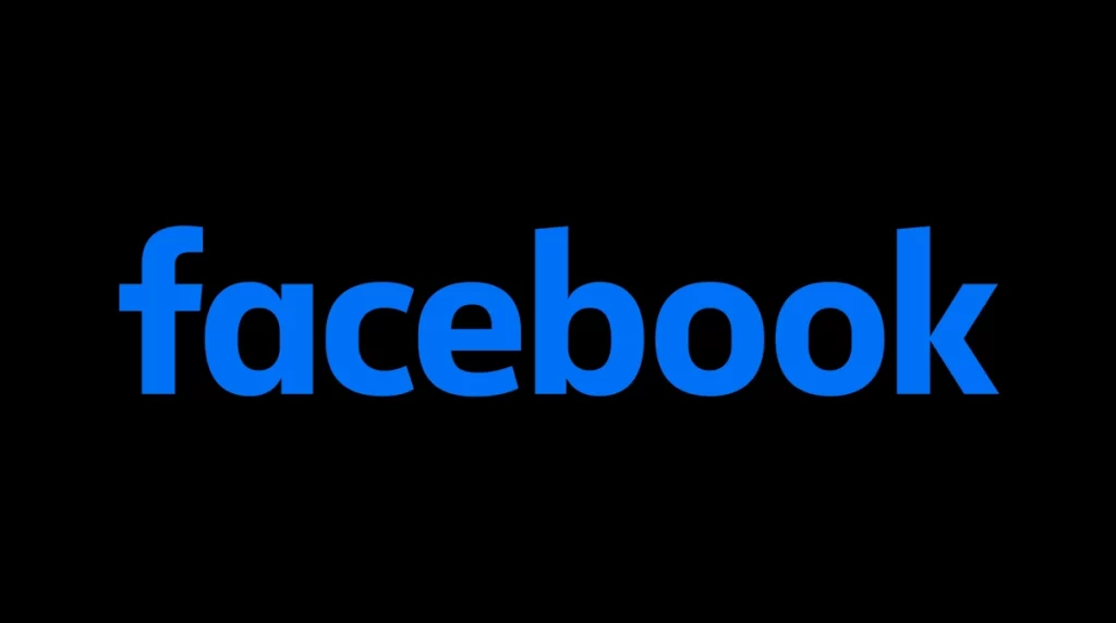 Logo de Facebook con letras azules