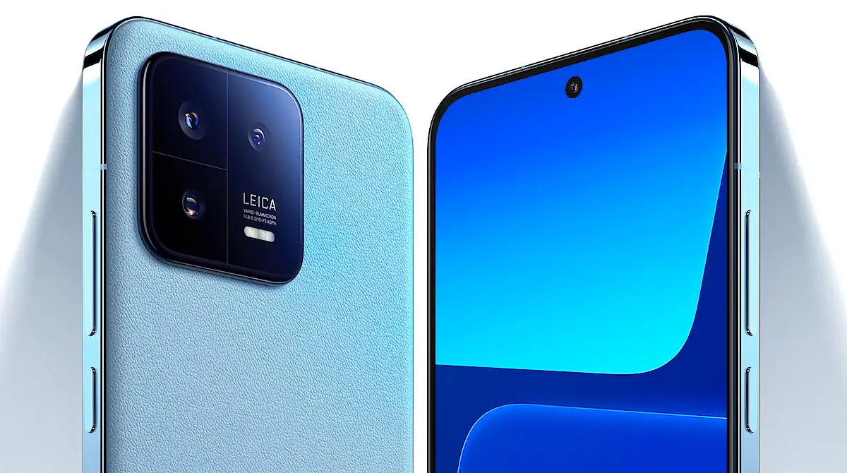 Diseño de Xiaomi 13 en color azul