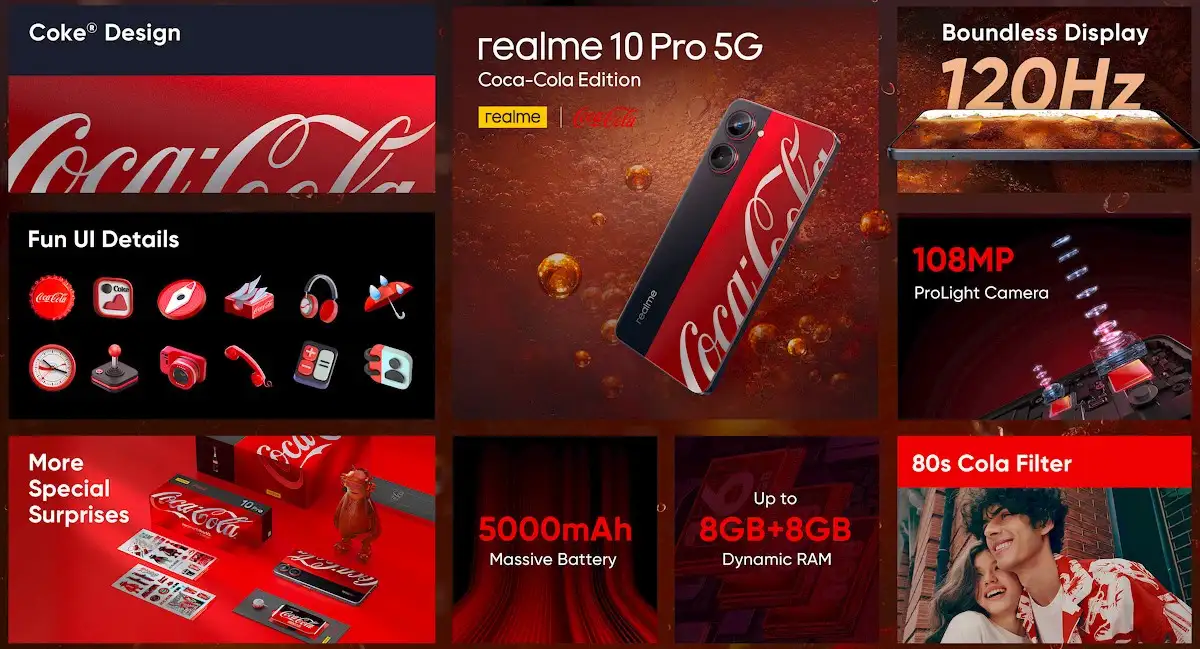 Especificaciones del realme 10 Pro Coca-Cola Edition