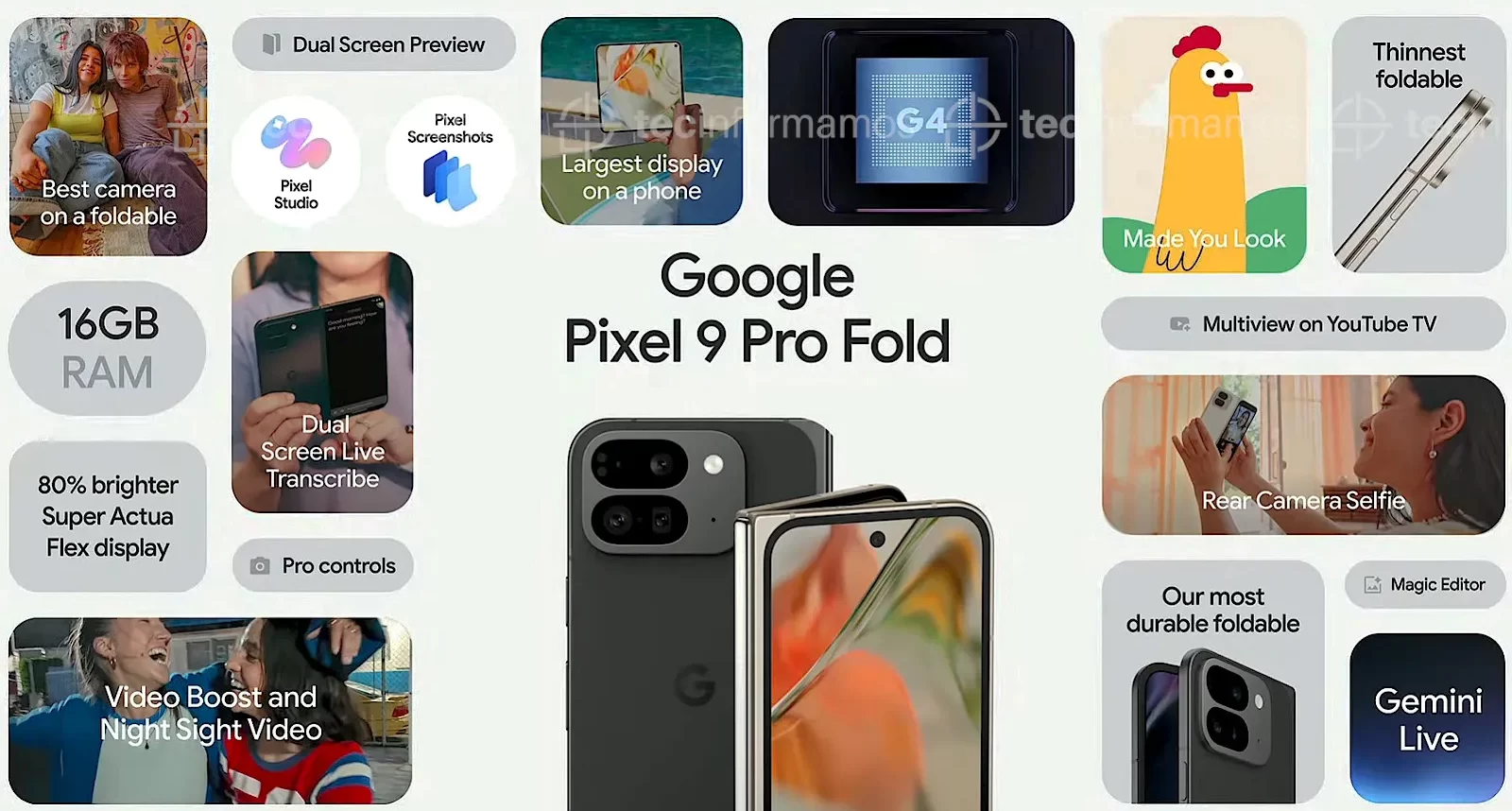 Specs Google Pixel 9 Pro Fold