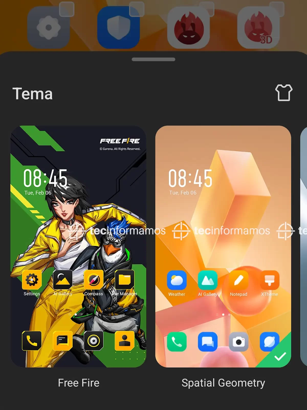 Infinix HOT 40 Pro tema en Android