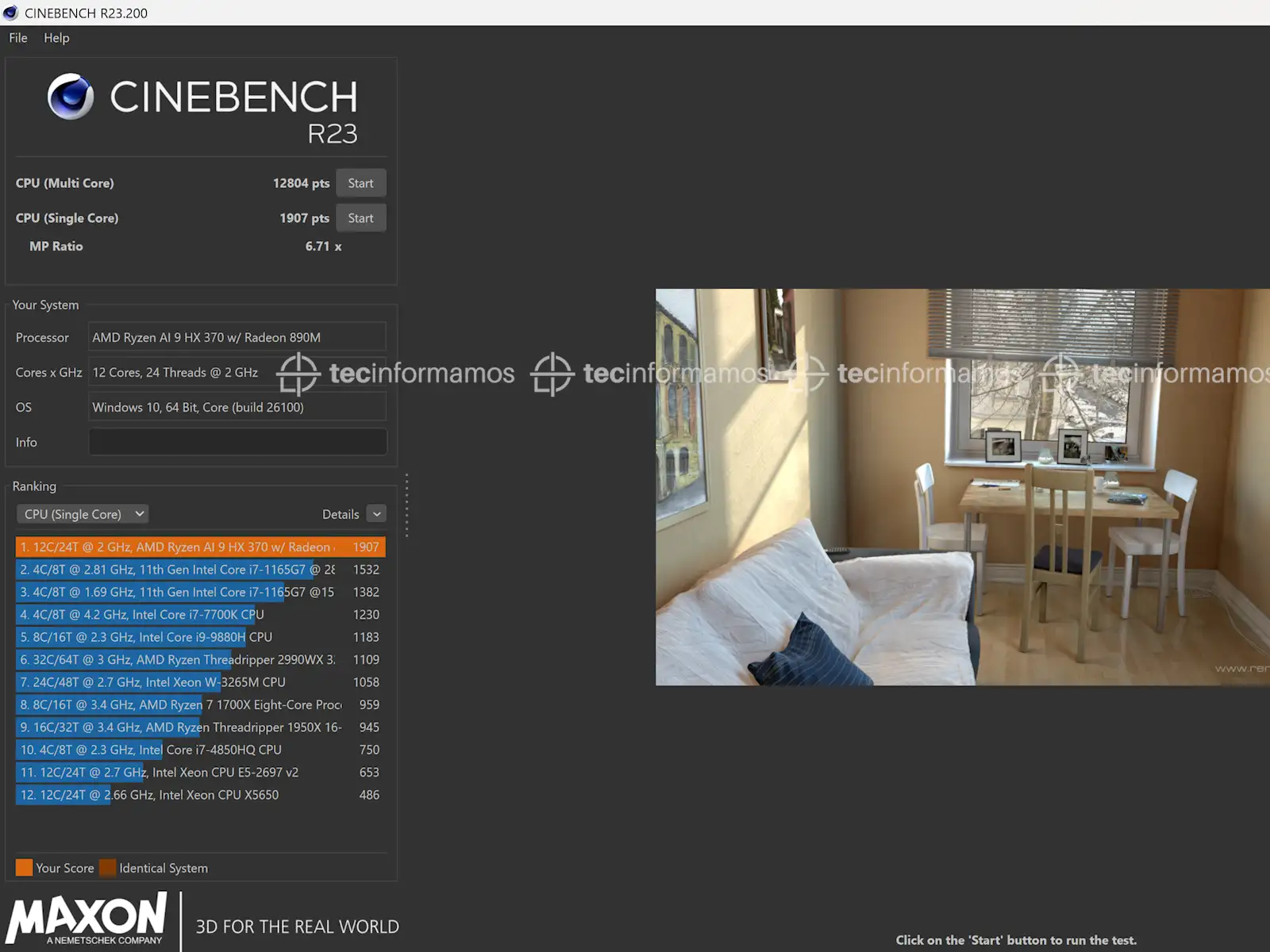 ASUS Zenbook S 16 CINEBENCH