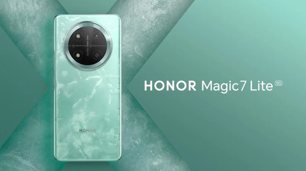 HONOR Magic 7 Lite en color Jade Cyan