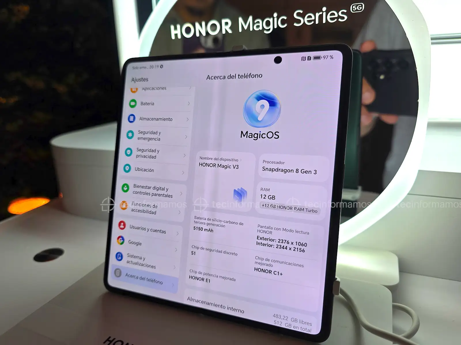 HONOR Magic V3 pantalla plegable