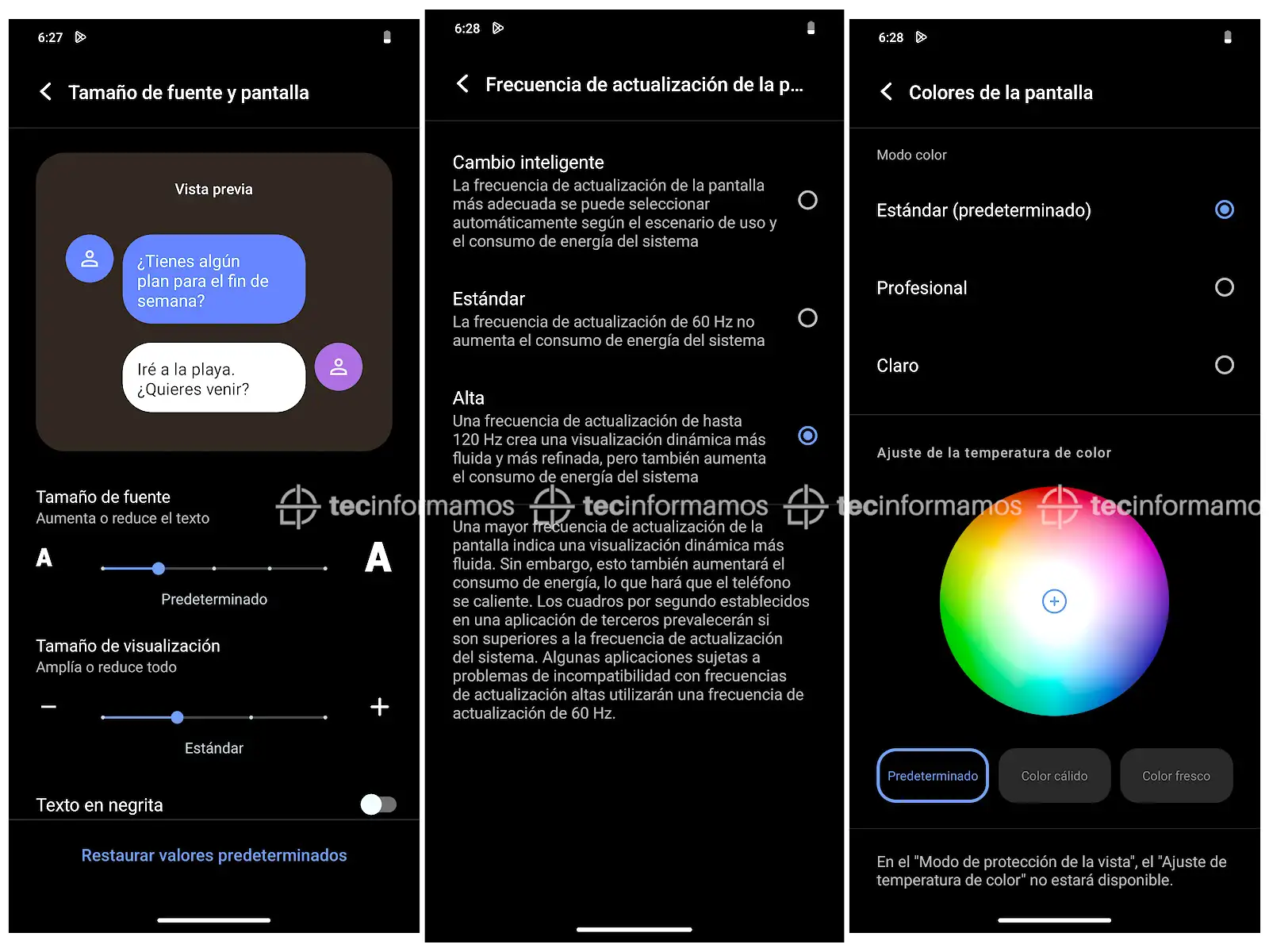 vivo V40 SE configuración pantalla