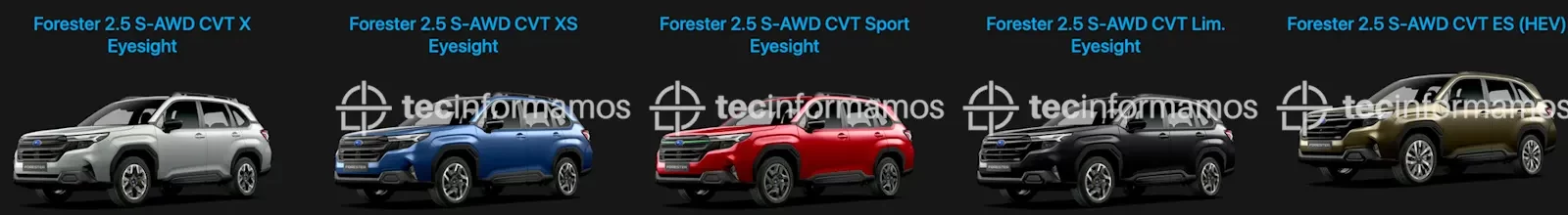 Subaru Forester Perú modelos