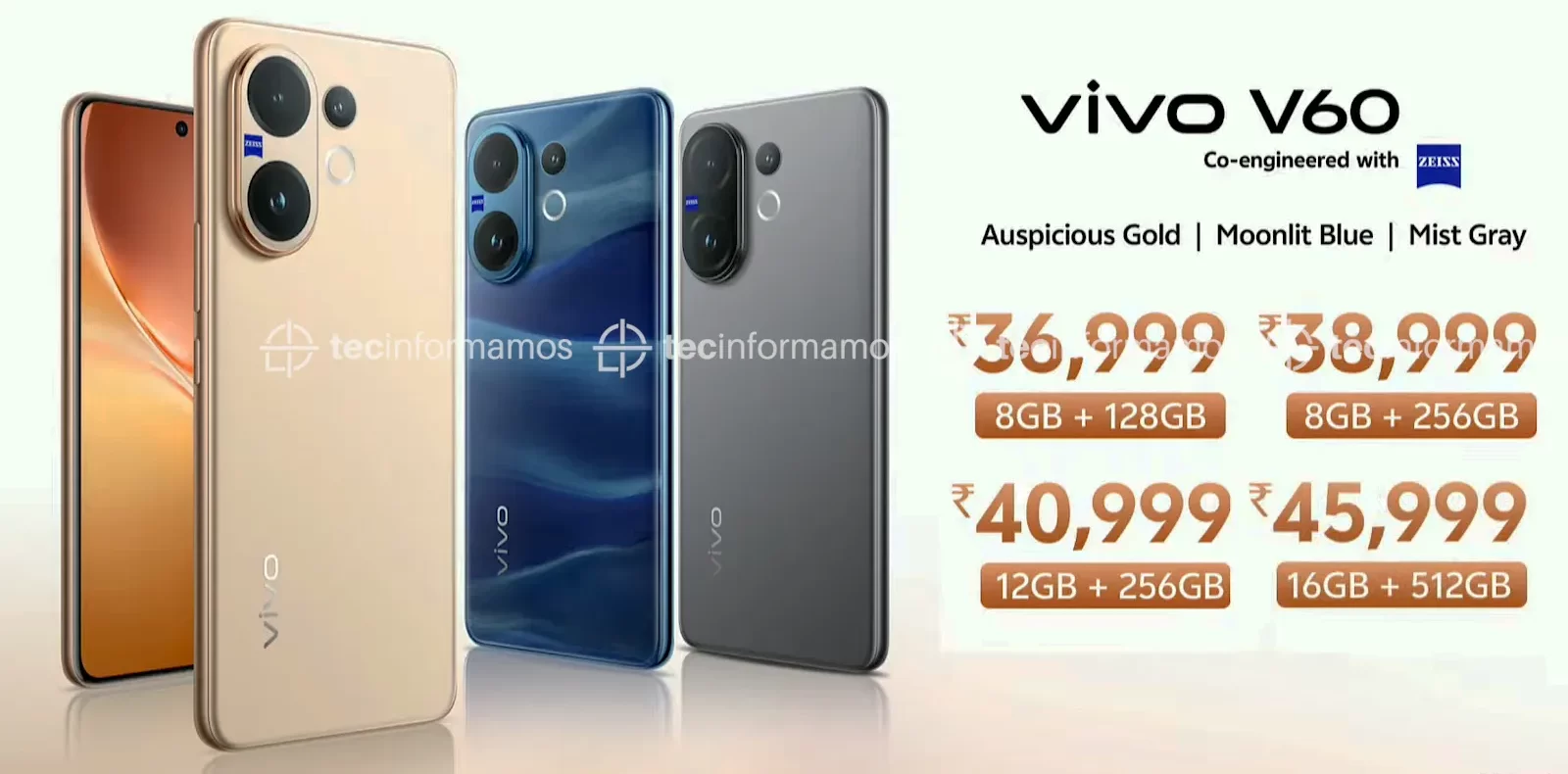 vivo V60 precio colores
